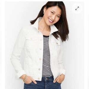 Talbots White Denim Jacket